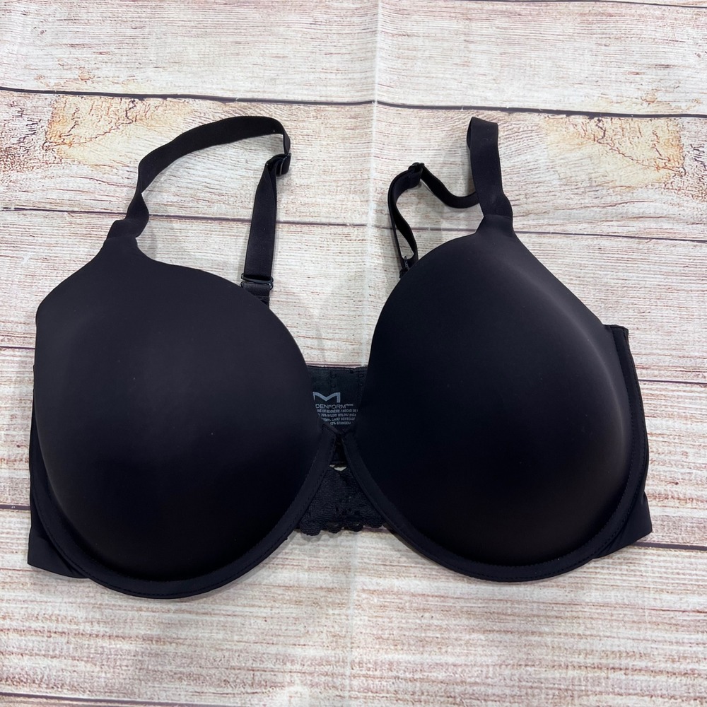 Maidenform NWOT Love the Lift Black Lace Trim Push Up Underwire Bra 34DD DM7549